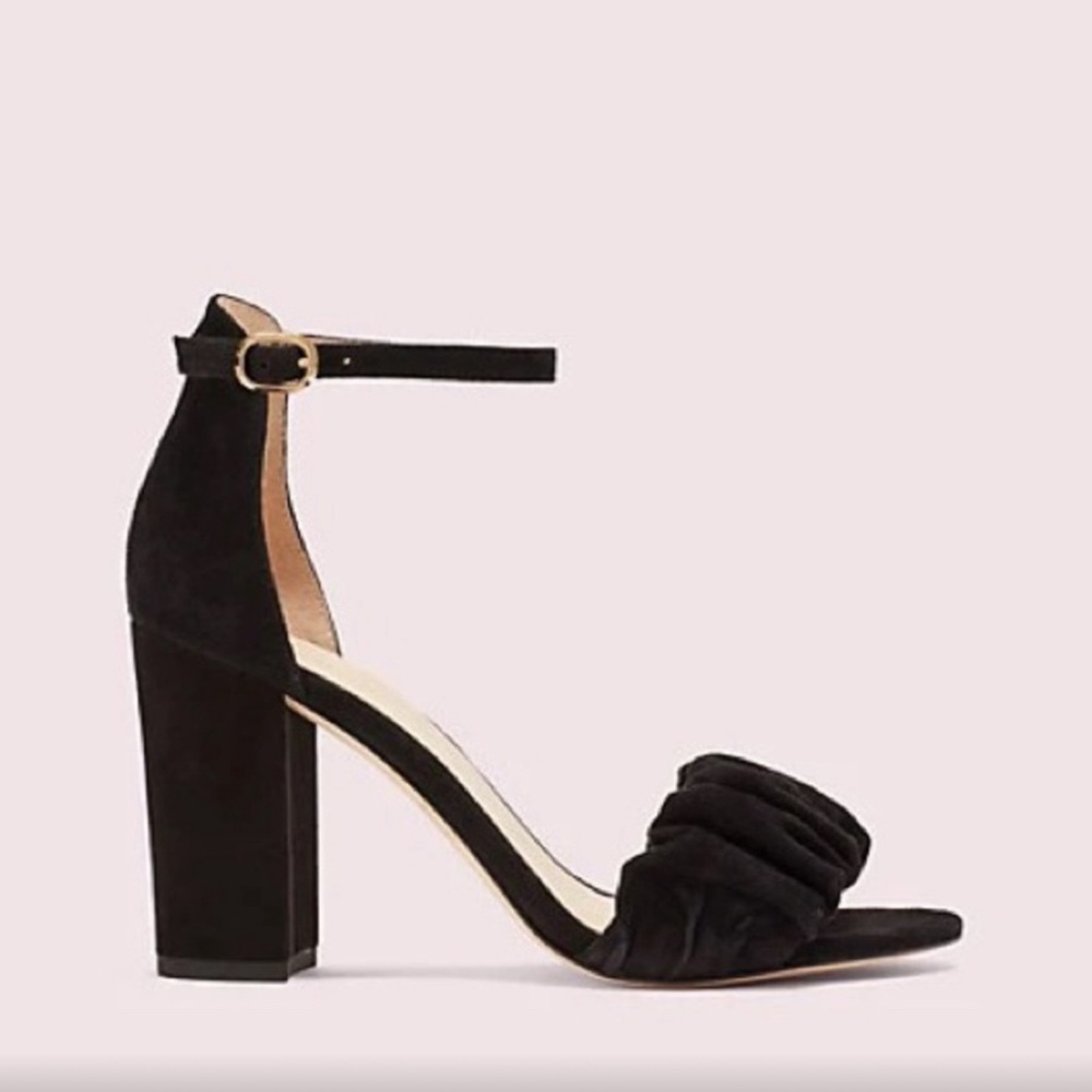 Kate spade Mona black suede platform heels